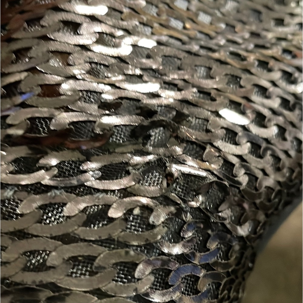 NWOT. Ashley Stewart Silver Gray Heels with Glittery Accents - Picture 8 of 9